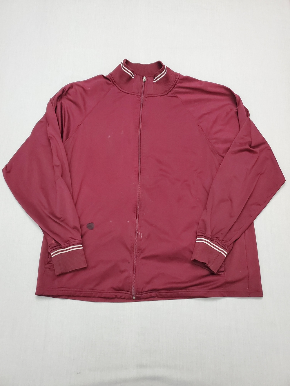 Russell Athletic Burgundy Full-Zip Bomber Jacket